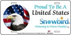 Snowbirds Proud To Be A United States Snowbird License Plate